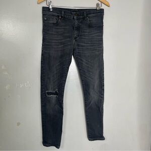 Saint Laurent Men's Black Ultra Skinny Distressed‎ D02 M/SK-LW Size 30